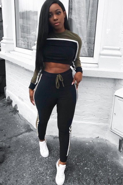 Crop Top Outfits With Black Sweats Beautiful Girls Cropped Joggers